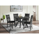 Elements International Amherst Dining Table w/Wood Leg Grey Finish IMAGE 7