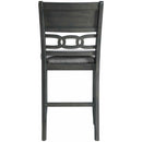 Elements International Amherst Counter Side Chair W/Fabric Cushion Grey Finish IMAGE 4