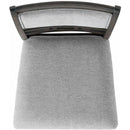 Elements International Amherst Counter Side Chair W/Fabric Cushion Grey Finish IMAGE 5