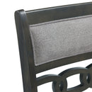 Elements International Amherst Counter Side Chair W/Fabric Cushion Grey Finish IMAGE 6