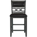 Elements International Amherst Counter Side Chair W/PU Cushion Grey Finish IMAGE 2