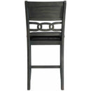 Elements International Amherst Counter Side Chair W/PU Cushion Grey Finish IMAGE 4