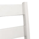 Elements International Martin Dining Side Chair with Chocolate PU – White Finish IMAGE 6