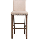 Elements International Jax 30" Bar Fabric Back Stool w/Fabric Seat IMAGE 2