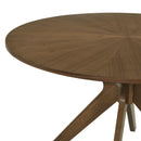 Elements International Weston Round Dining Table Walnut IMAGE 4