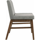 Elements International Weston Upholstery Side Chair Walnut W/Smoke fabric IMAGE 3