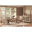 Elements International (D680-31) Callista- Rectangular Table- Beach/Natual Metal IMAGE 3