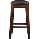 Elements International Fiesta Counter Stool 24" - Brown IMAGE 3