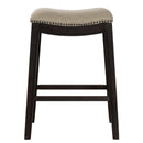 Elements International Parkside 30'' Barstool - Linen / Dark Wash IMAGE 2