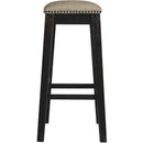 Elements International Parkside 30'' Barstool - Linen / Dark Wash IMAGE 3