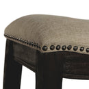 Elements International Parkside 30'' Barstool - Linen / Dark Wash IMAGE 4
