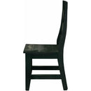 Elements International Britton Wooden Side Chair Set in Charcoal IMAGE 3