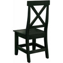 Elements International Britton Wooden Side Chair Set in Charcoal IMAGE 4