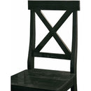 Elements International Britton Wooden Side Chair Set in Charcoal IMAGE 6