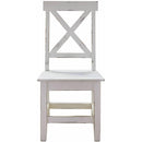 Elements International Britton Wooden Side Chair Set in White IMAGE 3