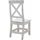 Elements International Britton Wooden Side Chair Set in White IMAGE 4