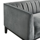 Elements International Calais Sofa In Marine Light Grey IMAGE 5