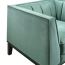 Elements International Calais Sofa In Marine Green IMAGE 4