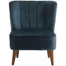 Elements International Joss Chair 1 w/Walnut Wood Legs Broadway Navy IMAGE 2