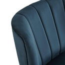 Elements International Joss Chair 1 w/Walnut Wood Legs Broadway Navy IMAGE 4