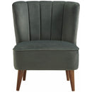 Elements International Joss Chair 1 w/Walnut Wood Legs Broadway Gun Metal IMAGE 2
