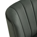 Elements International Joss Chair 1 w/Walnut Wood Legs Broadway Gun Metal IMAGE 4