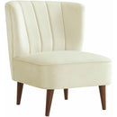 Elements International Joss Chair 1 w/Walnut Wood Legs Broadway Cream IMAGE 1