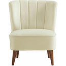 Elements International Joss Chair 1 w/Walnut Wood Legs Broadway Cream IMAGE 2