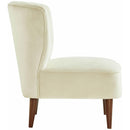 Elements International Joss Chair 1 w/Walnut Wood Legs Broadway Cream IMAGE 3