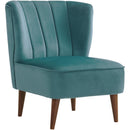Elements International Joss Chair 1 w/Walnut Wood Legs Broadway Marine Blue IMAGE 1
