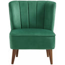 Elements International Joss Chair 1 w/Walnut Wood Legs Broadway Emerald IMAGE 2