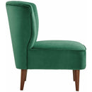 Elements International Joss Chair 1 w/Walnut Wood Legs Broadway Emerald IMAGE 3