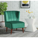 Elements International Joss Chair 1 w/Walnut Wood Legs Broadway Emerald IMAGE 8