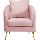 Elements International Joss 2 Accent Chair with Gold Legs in Blush IMAGE 2