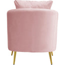 Elements International Joss 2 Accent Chair with Gold Legs in Blush IMAGE 4