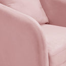 Elements International Joss 2 Accent Chair with Gold Legs in Blush IMAGE 6