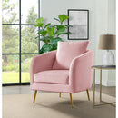 Elements International Joss 2 Accent Chair with Gold Legs in Blush IMAGE 9