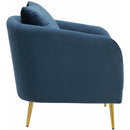 Elements International Joss Chair 2 w/Metal Gold Legs Broadway Navy IMAGE 4