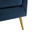 Elements International Joss Chair 2 w/Metal Gold Legs Broadway Navy IMAGE 7