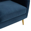 Elements International Joss Chair 2 w/Metal Gold Legs Broadway Navy IMAGE 8