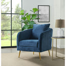 Elements International Joss Chair 2 w/Metal Gold Legs Broadway Navy IMAGE 9