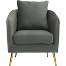 Elements International Joss Chair 2 w/Metal Gold Legs Broadway Gun Metal IMAGE 2