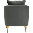 Elements International Joss Chair 2 w/Metal Gold Legs Broadway Gun Metal IMAGE 3