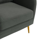 Elements International Joss Chair 2 w/Metal Gold Legs Broadway Gun Metal IMAGE 8