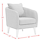 Elements International Joss Chair 2 w/Natural Wood Legs Broadway Gun Metal IMAGE 4