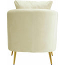 Elements International Joss Chair 2 w/Metal Gold Legs Broadway Cream IMAGE 4
