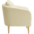 Elements International Joss Chair 2 w/Natural Wood Legs Broadway Cream IMAGE 3
