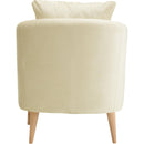 Elements International Joss Chair 2 w/Natural Wood Legs Broadway Cream IMAGE 4
