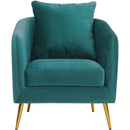 Elements International Joss Chair 2 w/Metal Gold Legs Broadway Marine Blue IMAGE 2