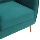Elements International Joss Chair 2 w/Metal Gold Legs Broadway Marine Blue IMAGE 8